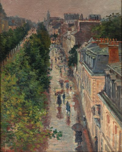 Straßenszene in Paris von Maximilien Luce